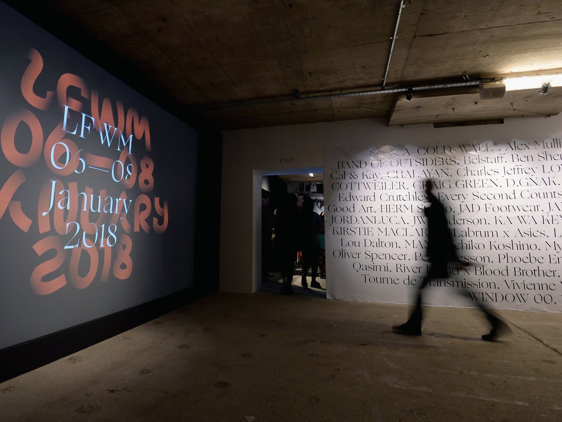 Sharp Type Ogg London Fashion Week 2018 - step and repeat