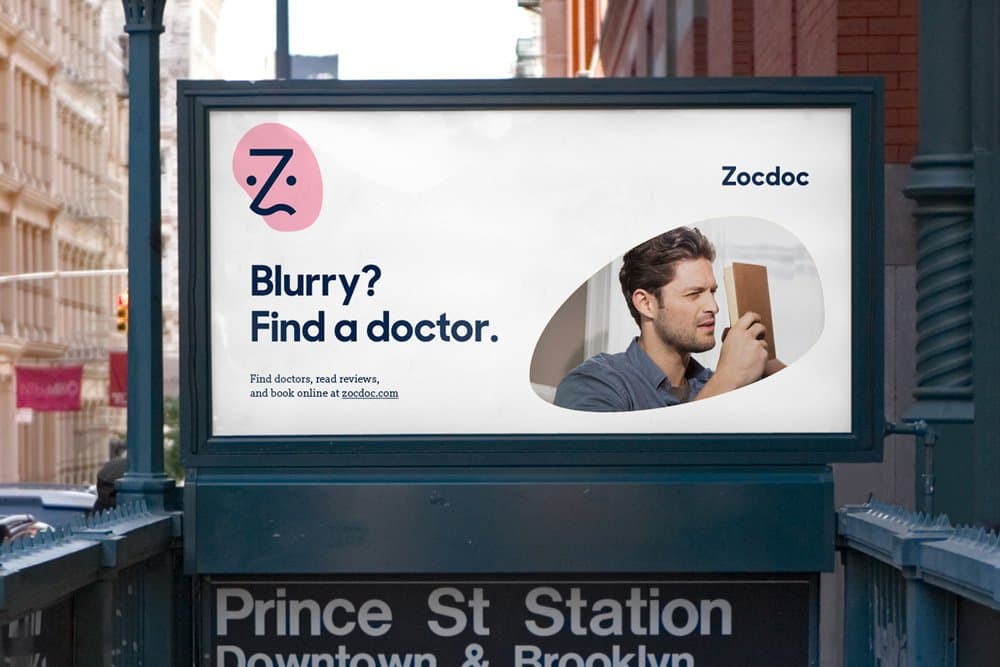 Sharp Sans in Use - Zocdoc print ad