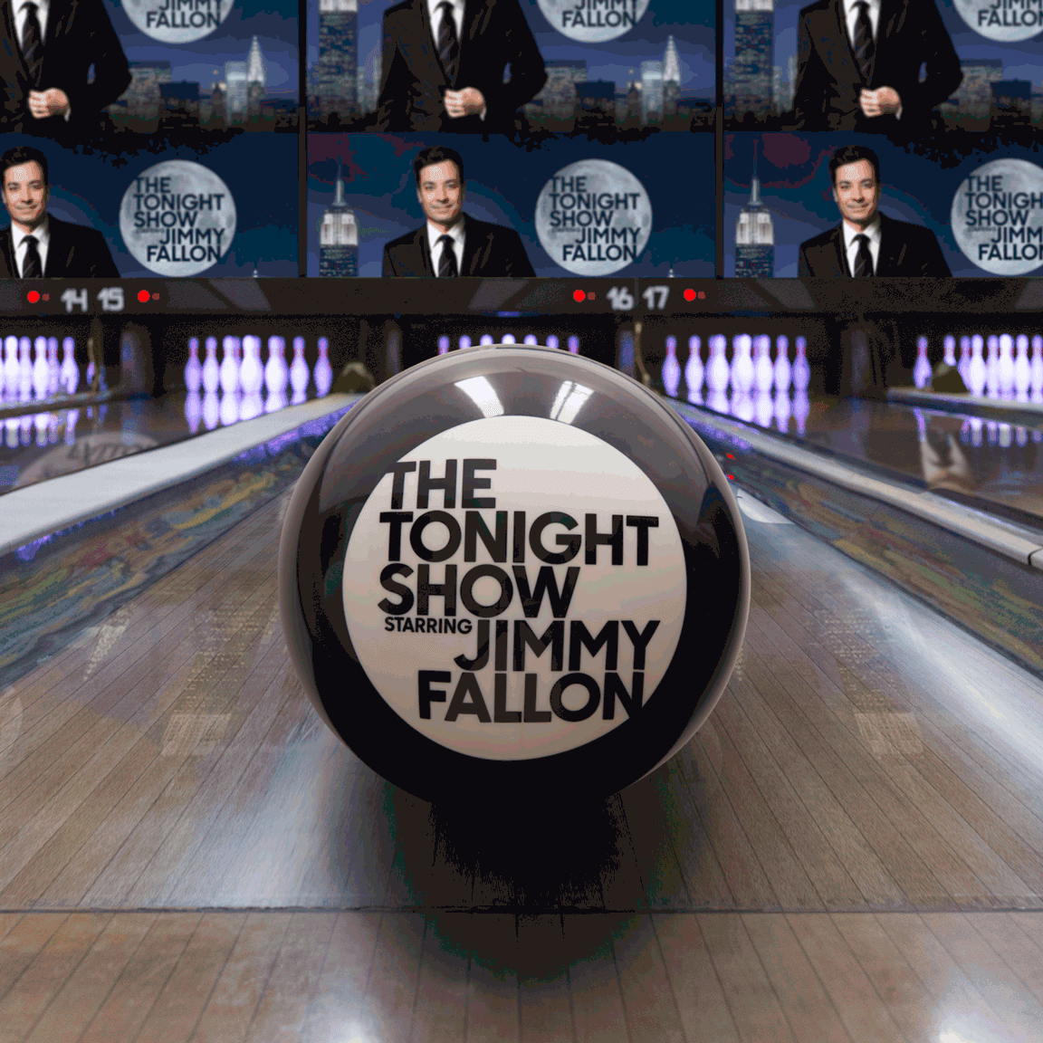 Tonight Show Bowling Ball Gif